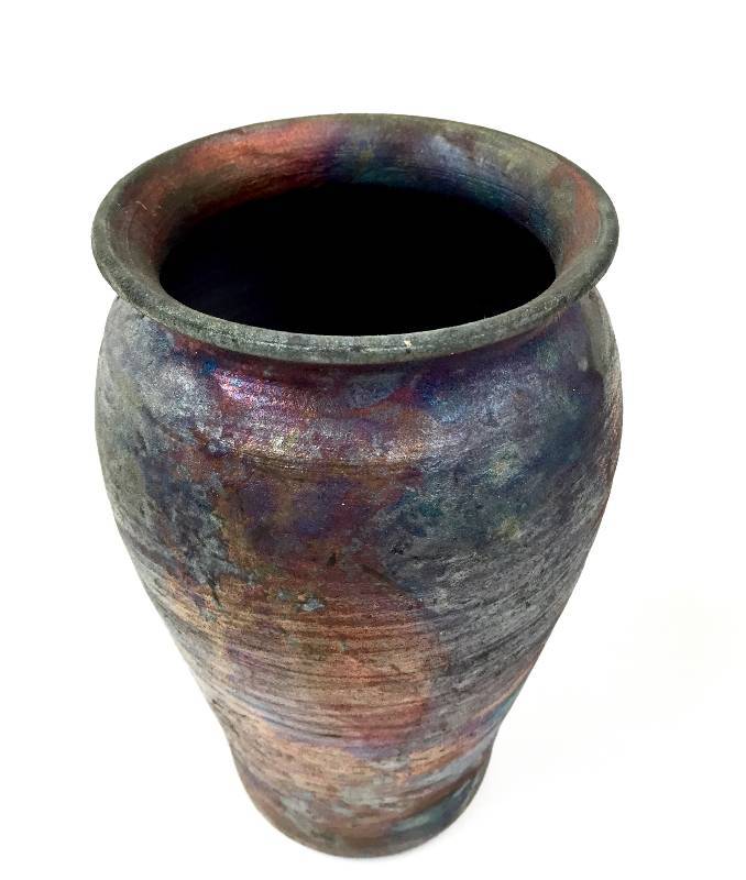 John Clayton Potter Rakuware Glazed Vase