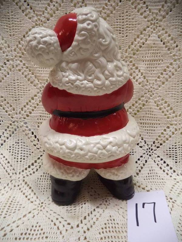 Vintage Plaster Santa Figurine