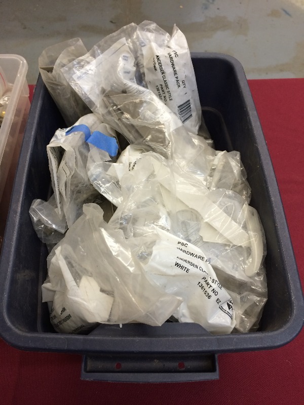Cabinet hardware and window hardware - nice lot