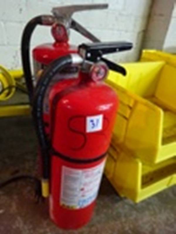 2 Fire Extinguishers Needs Recharging