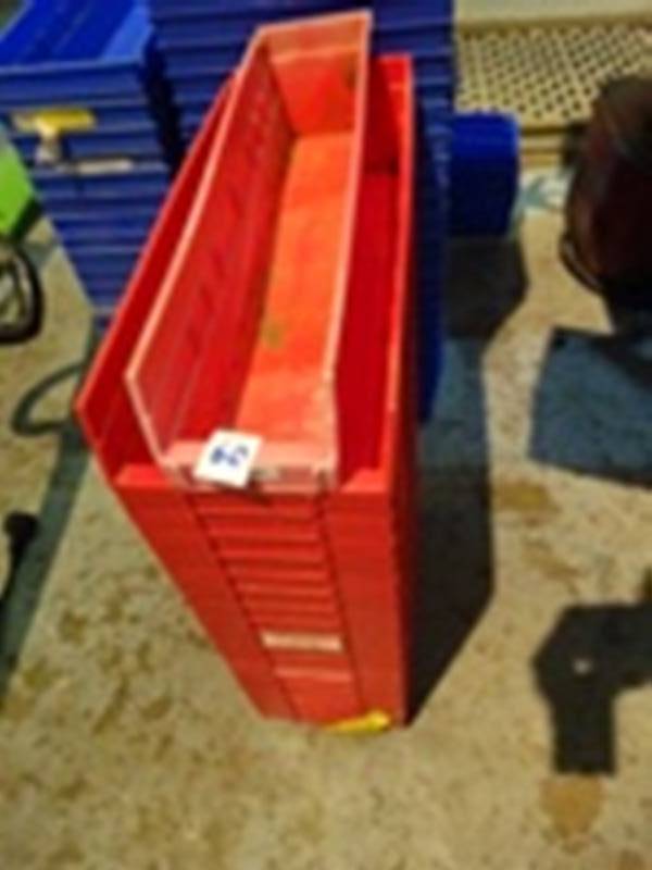 18 Plastic Hardware Bins 6 X 18 X 4