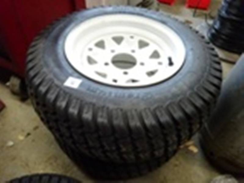 2 New Tires and Rims Foam Filled