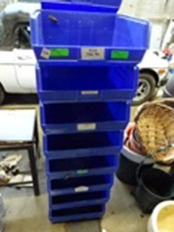 17 Plastic Hardware Bins 17 X 15 X 7