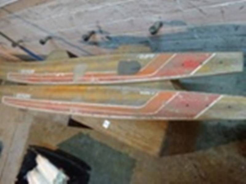 2 Vintage Wood Water Skis