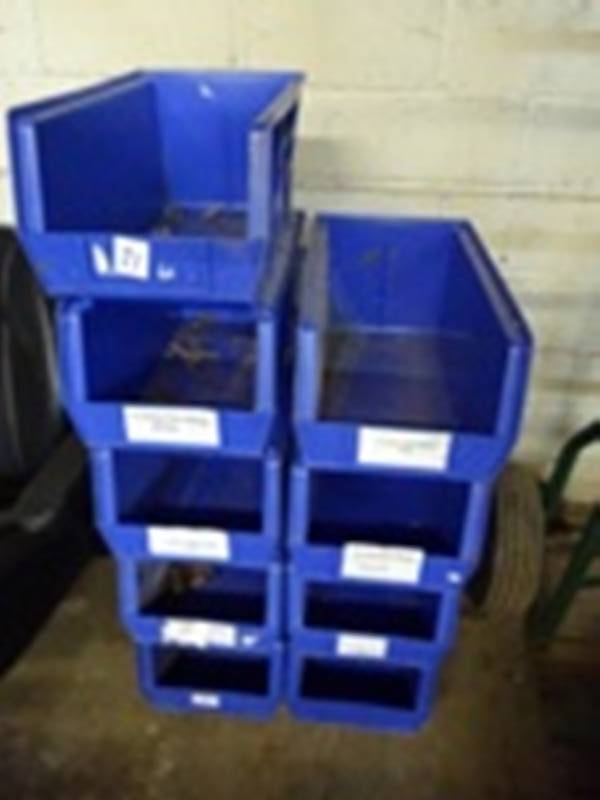 9 Plastic Hardware Bins 8 X 14 X 7