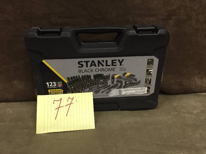 Stanley 123 PC Black Chrome Tool Set