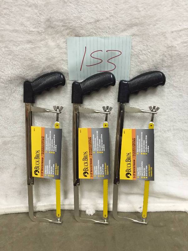 Lot of 3 Buck Bros Hacksaws