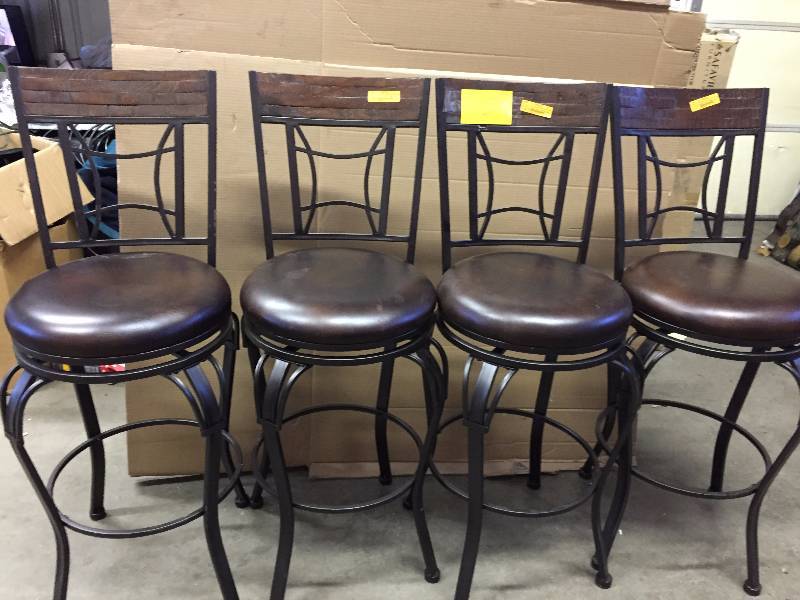 Lot of 4 Portland Stool Chairs