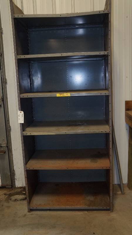Gray Metal Shelving with 6 Shelves