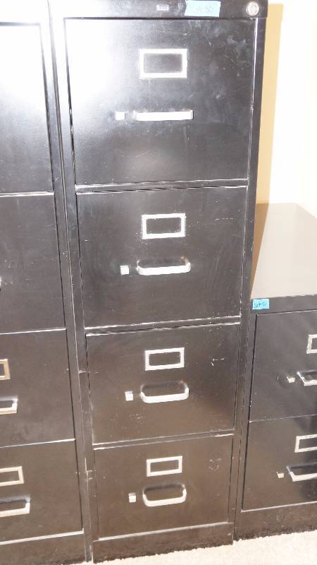 Hon Black 4-Drawer Filing Cabinet - Lockable