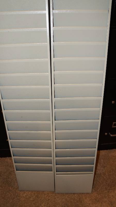 Set of 2 Metal Organizer Racks - 24 Slots Each