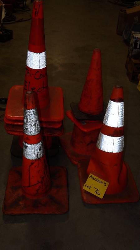 Lot of 10 Orange Safety Cones
