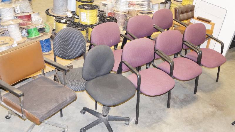 10 Office Chairs & 2 White Boards