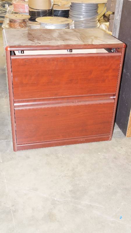 Cherry Colored Lateral Filing Cabinet