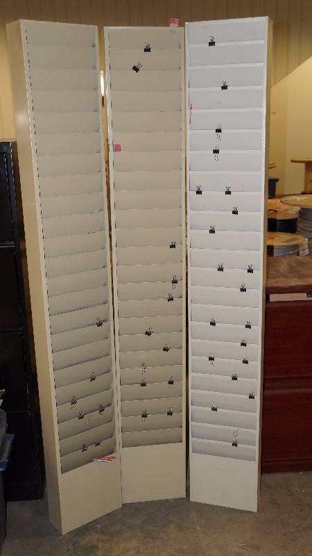 Set of 3 Metal Organizer Racks - 24 Slots Each