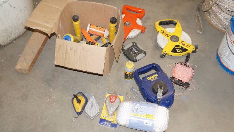Mixed Lot of Numerous Chalk Line Equipment & 100 Tape Measures (2)