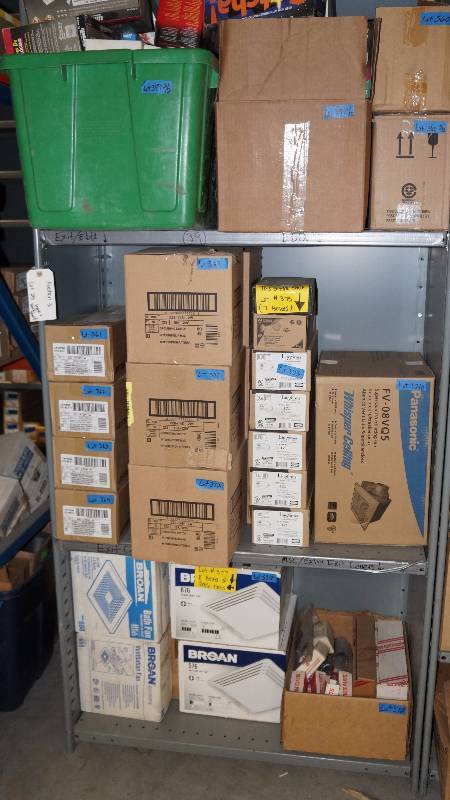 Gray Metal Shelving (qty 2) with 12 & 11 Shelves Respectively