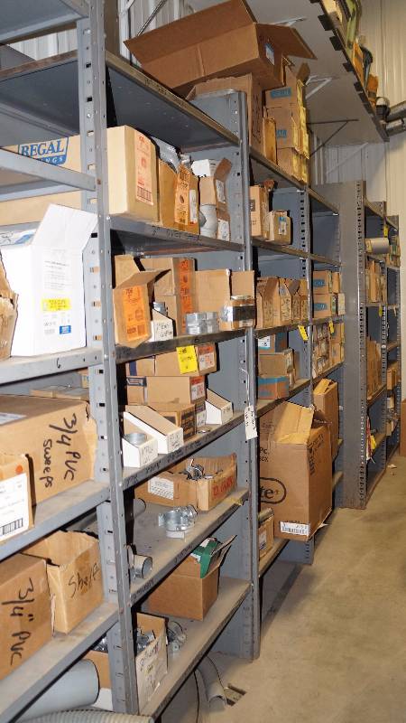 Gray Metal Shelving with 6 Shelves
