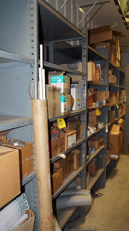 Gray Metal Shelving with 6 Shelves