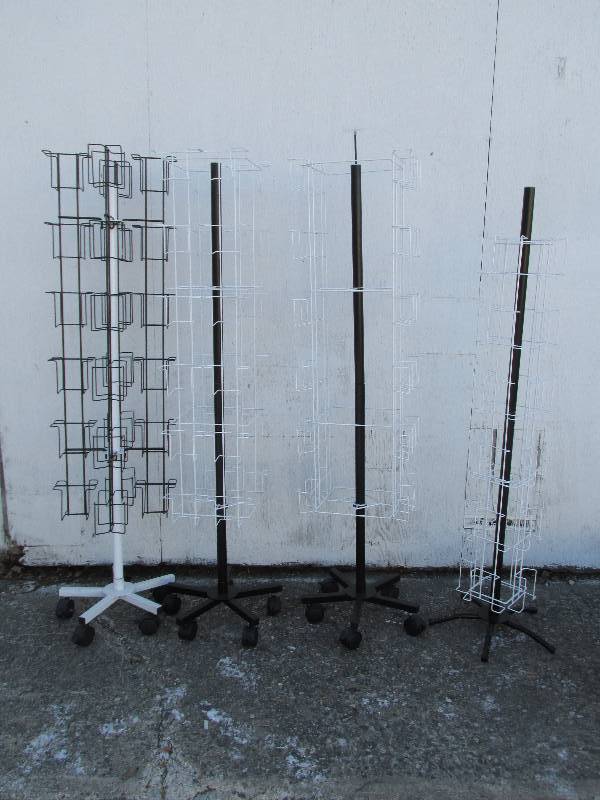 4 spinning card displays ...
