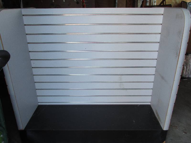 double sided slat wall shelf, end c...