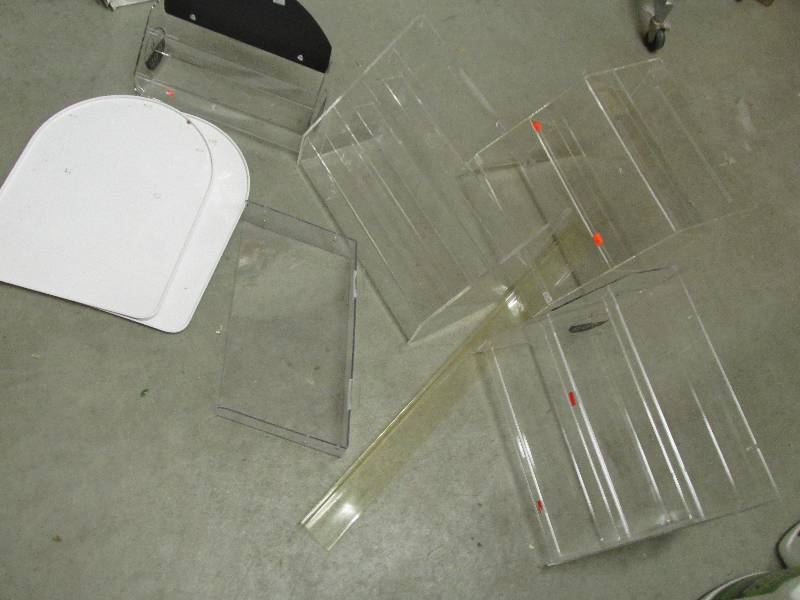 lot of clear  plastic jewlery rack ...