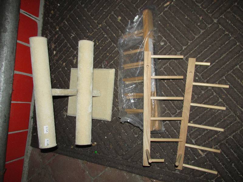 small braclet rack and wooden pegs ...