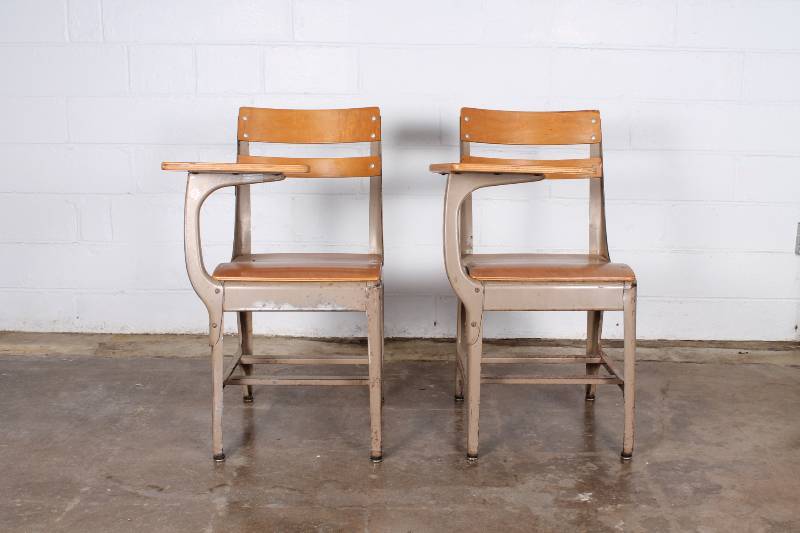Set of (2) matching school chairs w...