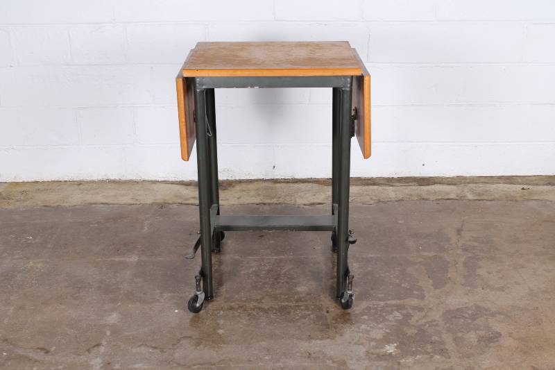 Mid Century Green Metal Typing Tabl...