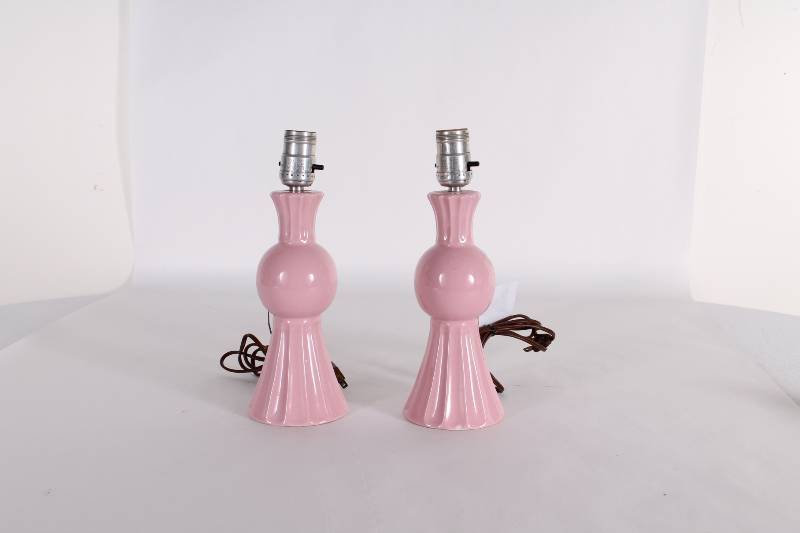 Set of (2) Pink Small Mid Century L...