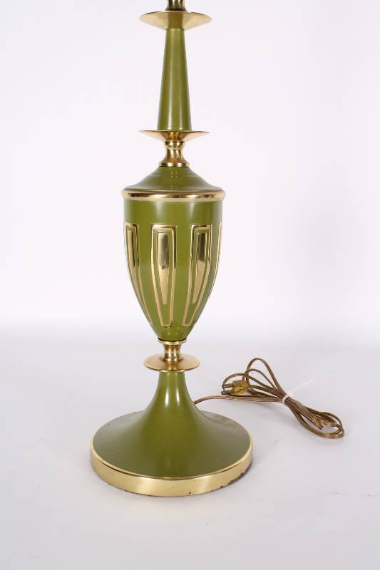Green Tall Metal Mid Century Lamp. ...
