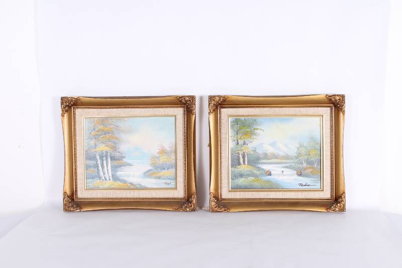Set of (2) Original Oil Paintings w...