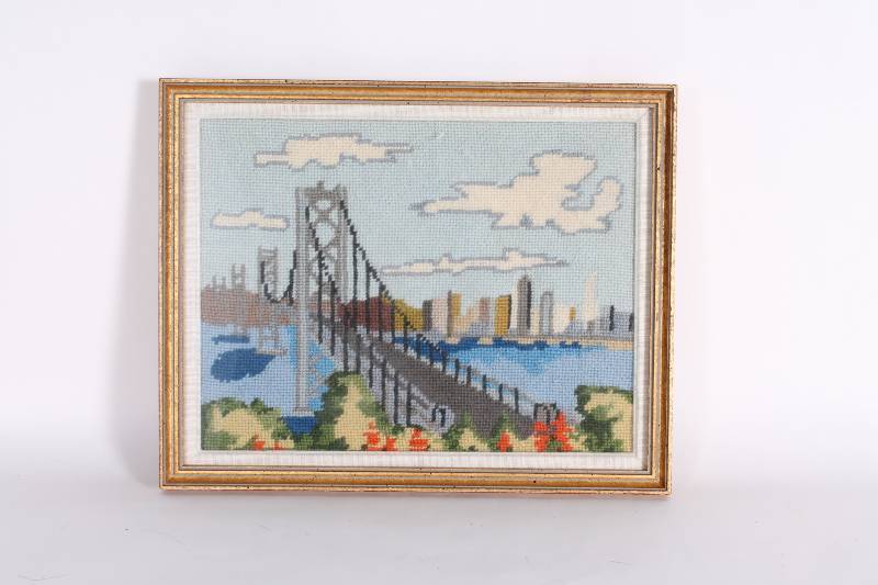 Bridge Embroidery Picture in Frame ...