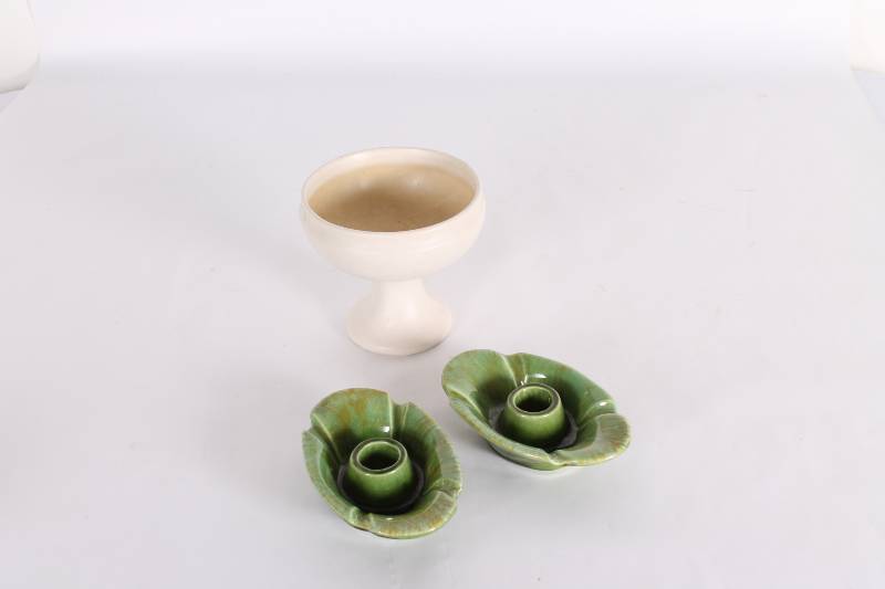 Vintage Mid Century Green Ceramic C...