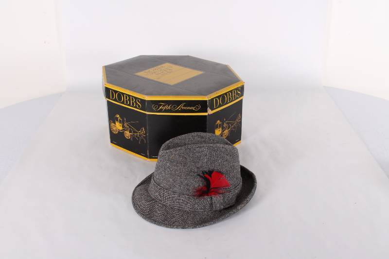 Vintage Mid Century Grey Dobbs Hat ...