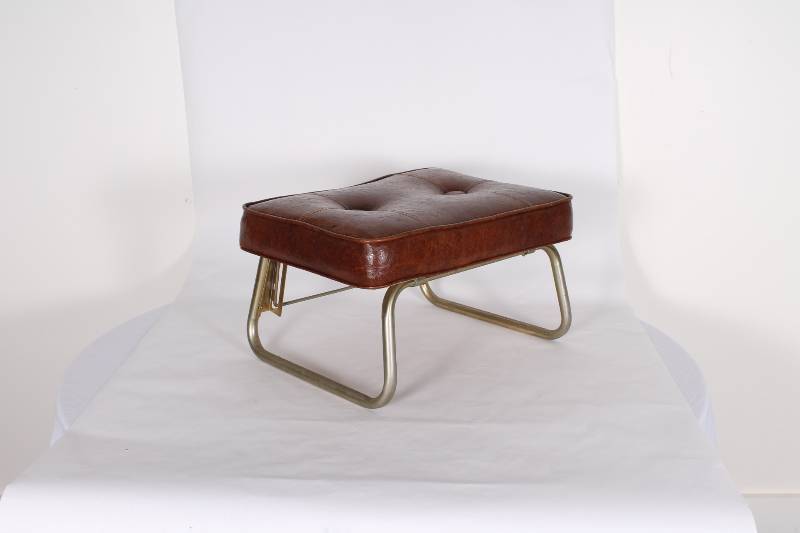 Vintage  Mid Century Brown Vinyl an...
