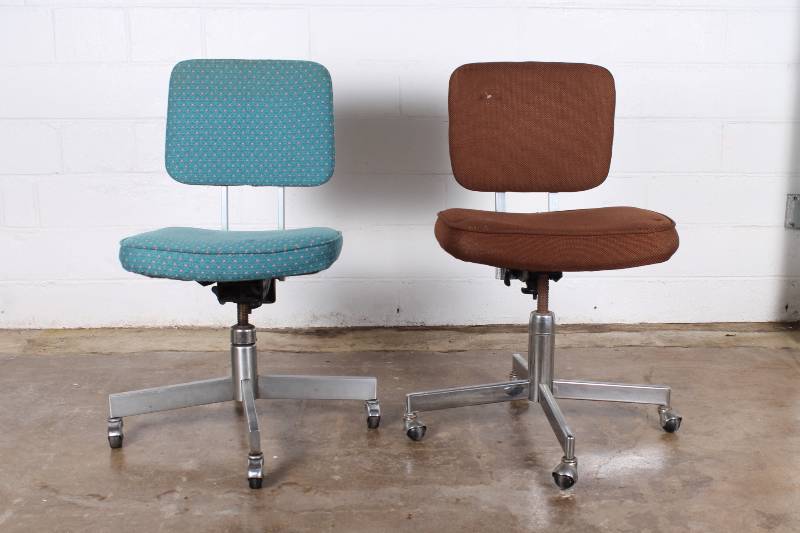 Set of (2) Vintage Rolling Office C...