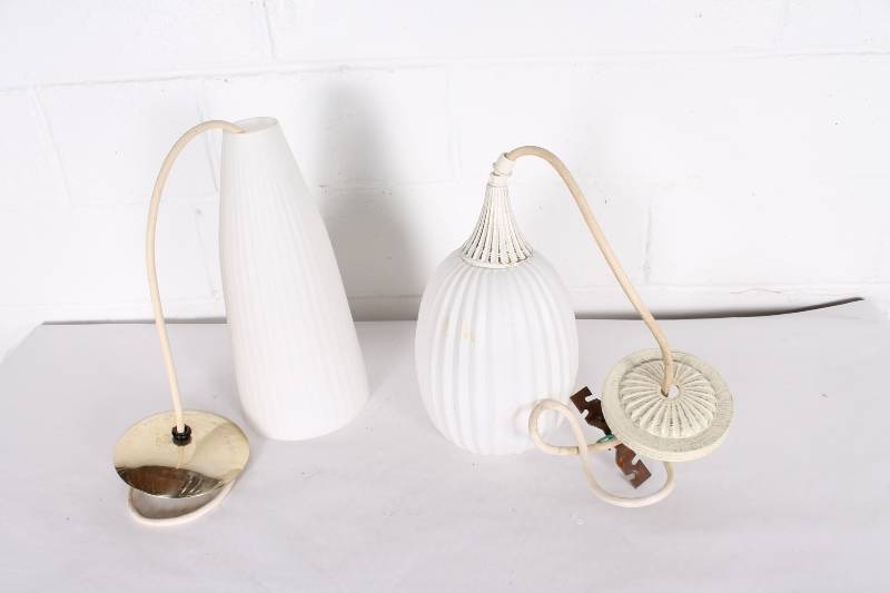 2 vintage curved neck lights...
