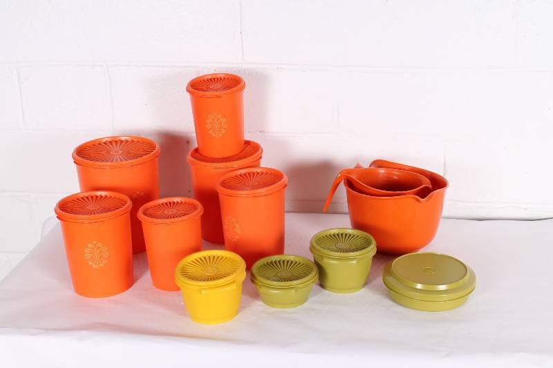 Lot of Orange. Green Gold Tupperwa...