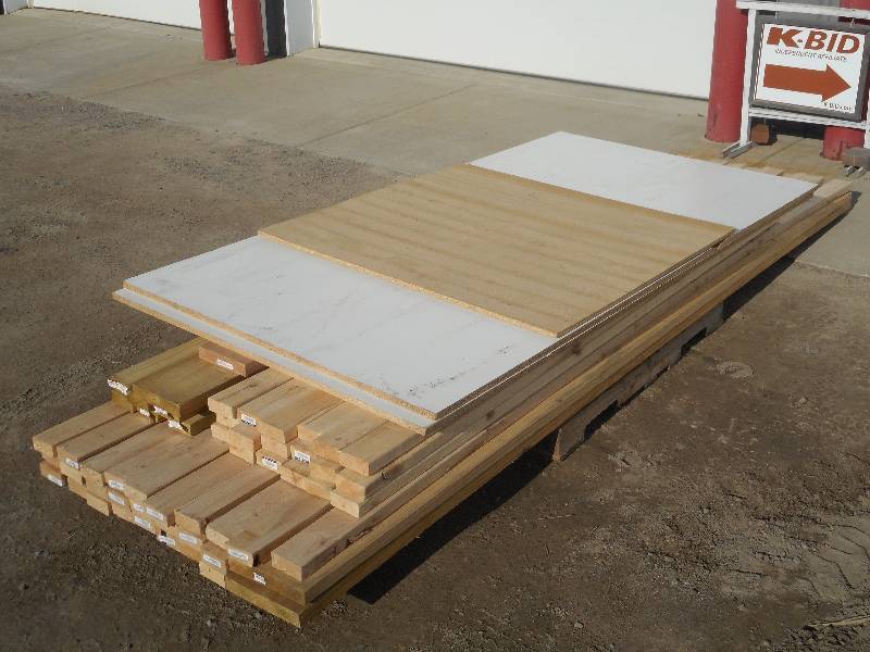 lot 3 image: Pallet Of Lumber (2) 4x8 Sheets ...