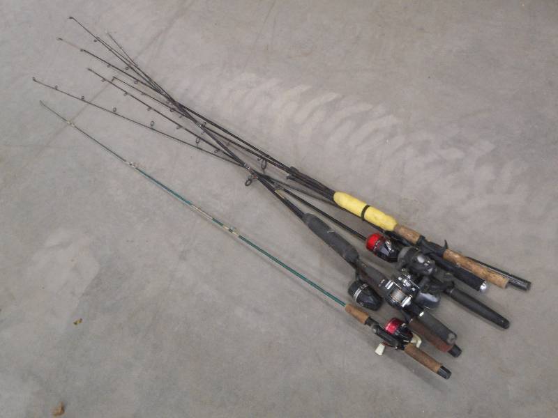 lot 28 image: Lot Of Misc Fishing Rods & Reels ...