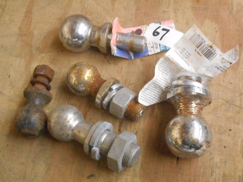 lot 67 image: Lot Of (5) Trailer Hitch Balls ...