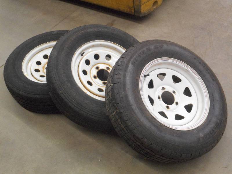 lot 78 image: (1) Used & (1) Unused 5-Lug Trailer...