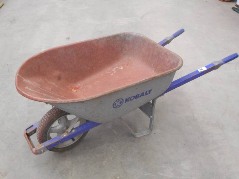 lot 82 image: Kobalt Industrial Wheel Barrel With...