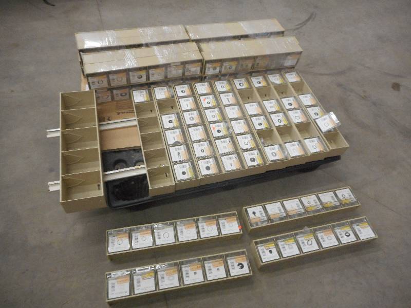 lot 113 image: Pallet Of Plastic Parts Bins With M...