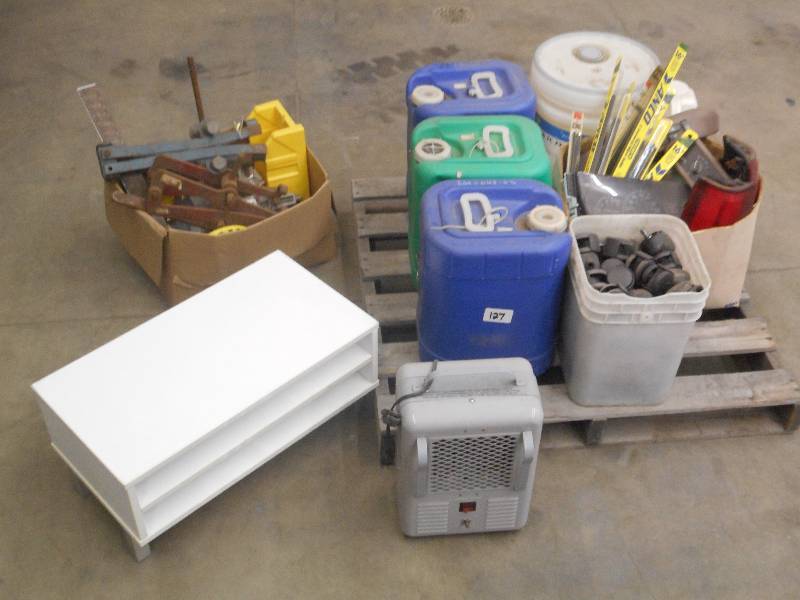 lot 127 image: Pallet Lot Organizer Shelf, Misc T...