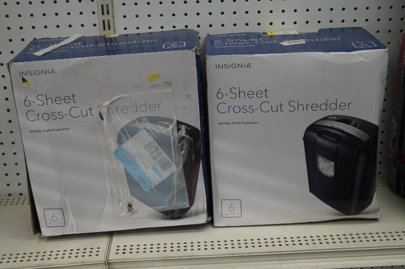 Insignia 6 sheet cross cut shredder