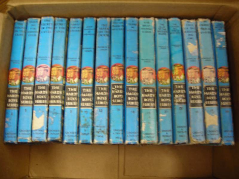15 Vintage Hard Cover Hardy Boys Books