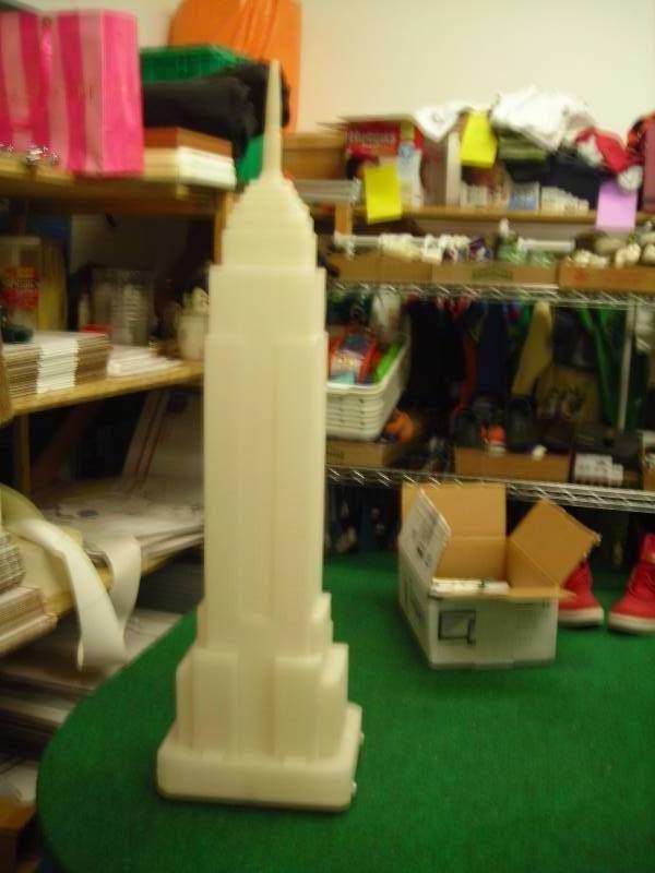 Lighted Empire State Building, Needs Cord Repair, 38 Inches Tall
