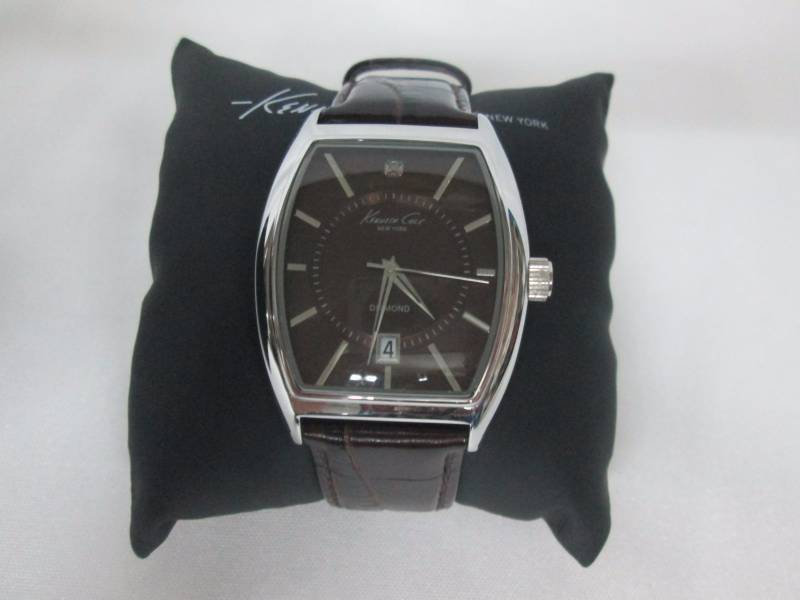 lot 20 image: Kenneth Cole Mens Brown Diamond Watch